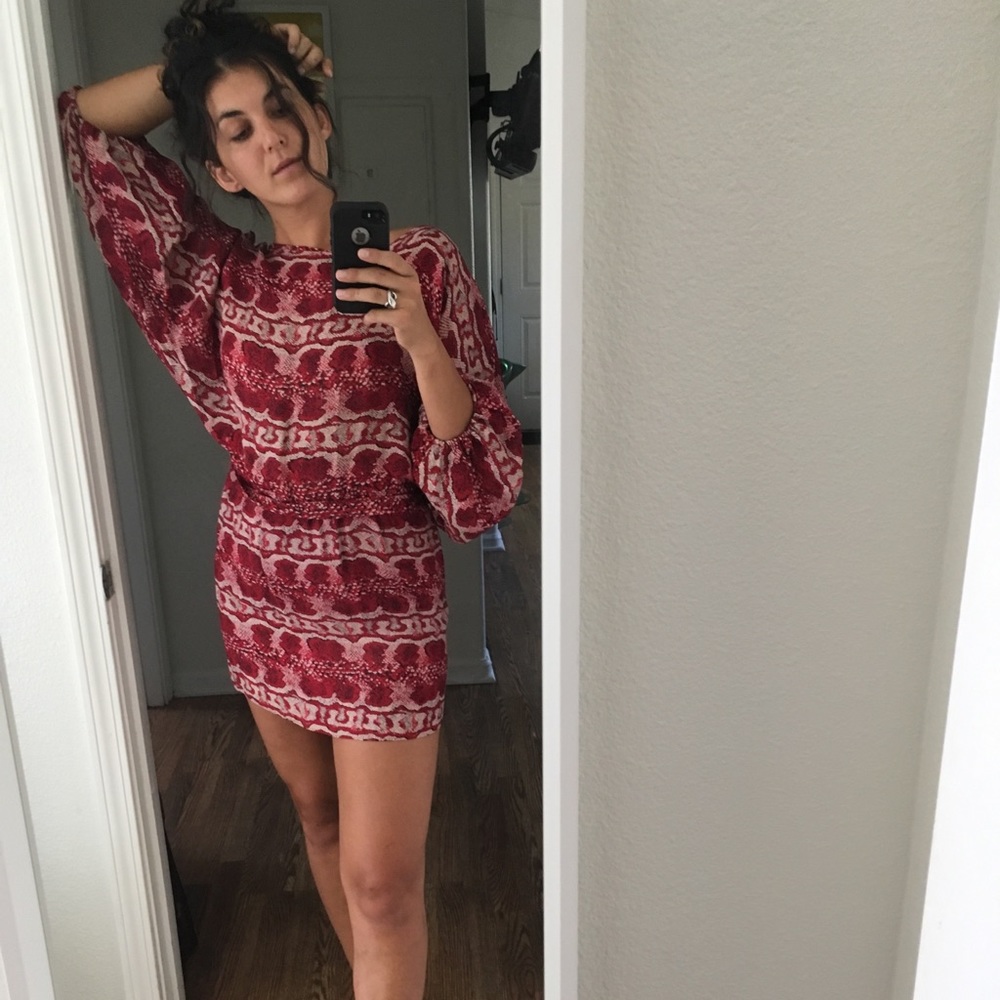 Parker Magenta Snakeskin Mini Dress